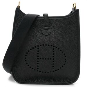 New In Box Hermes Taurillon Clemence Evelyne TPM Black